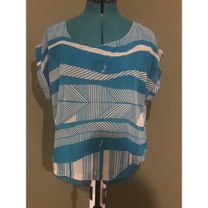 Blouse with back zipper neck